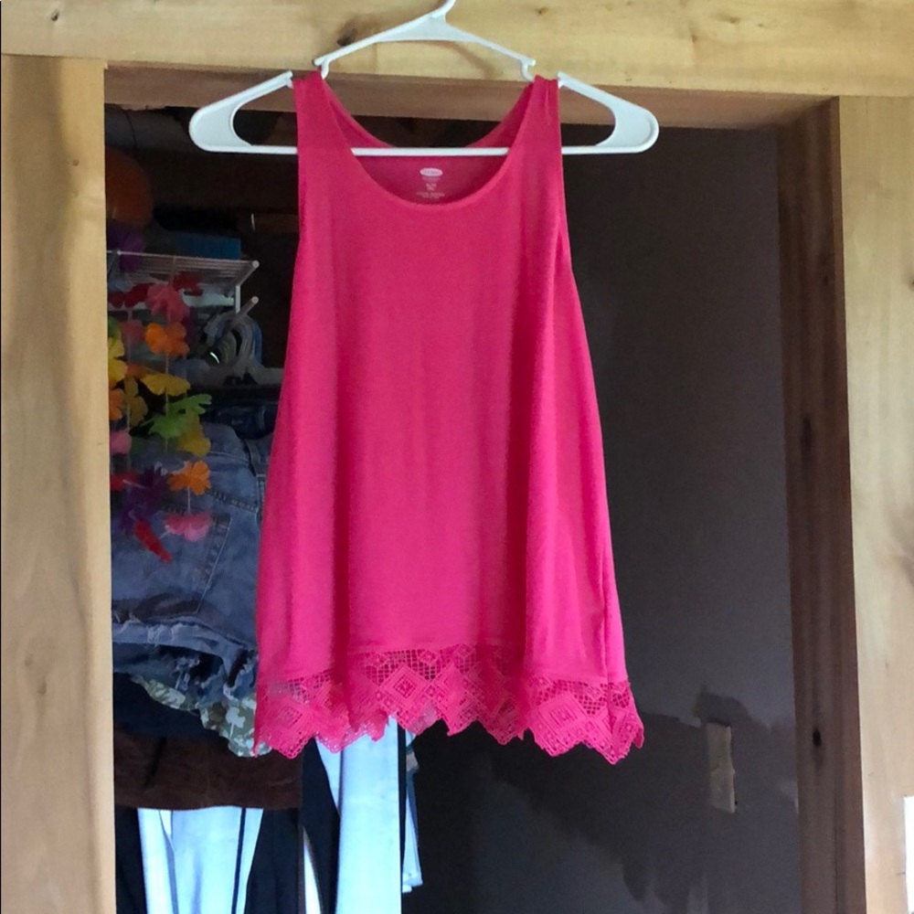 hot pink old navy tank top